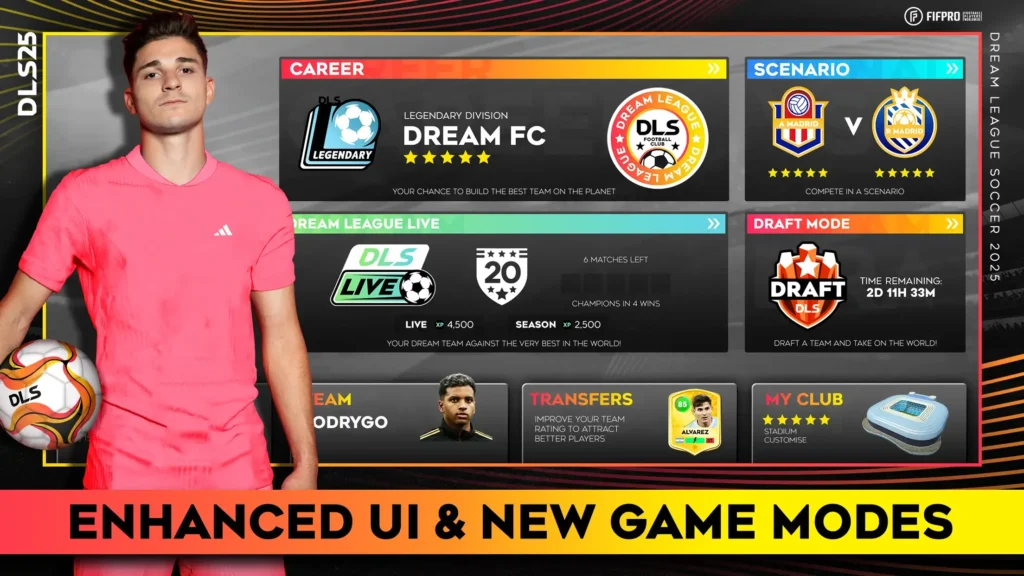 High-quality logo icon of Dream League Soccer 2025 MOD APK Download for Android with Unlimited Money and Offline Play